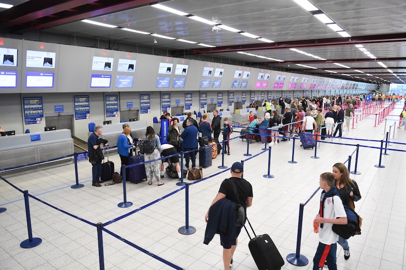 Salle d'enregistrement dans un aéroport