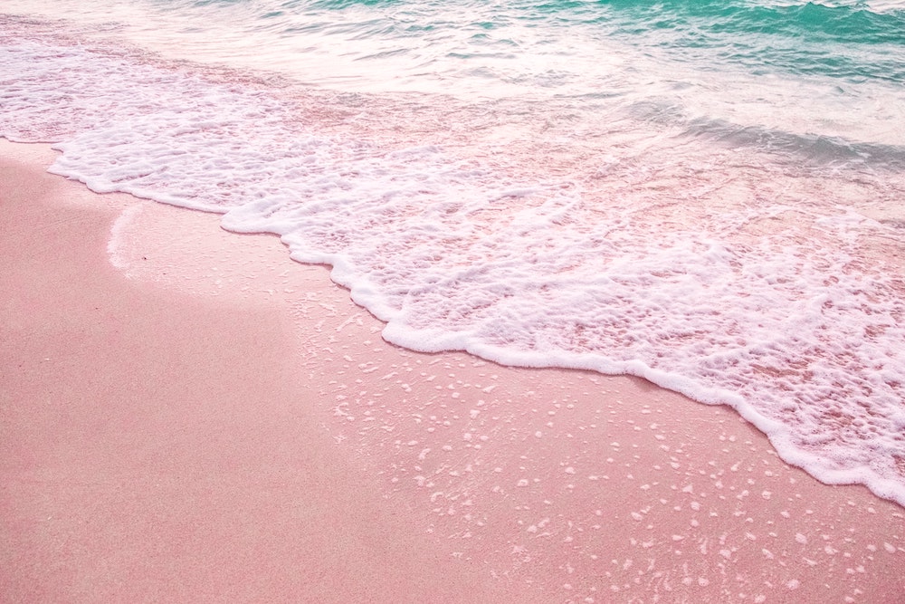 Pink Sands Beach Bahmas, plage de sable rose