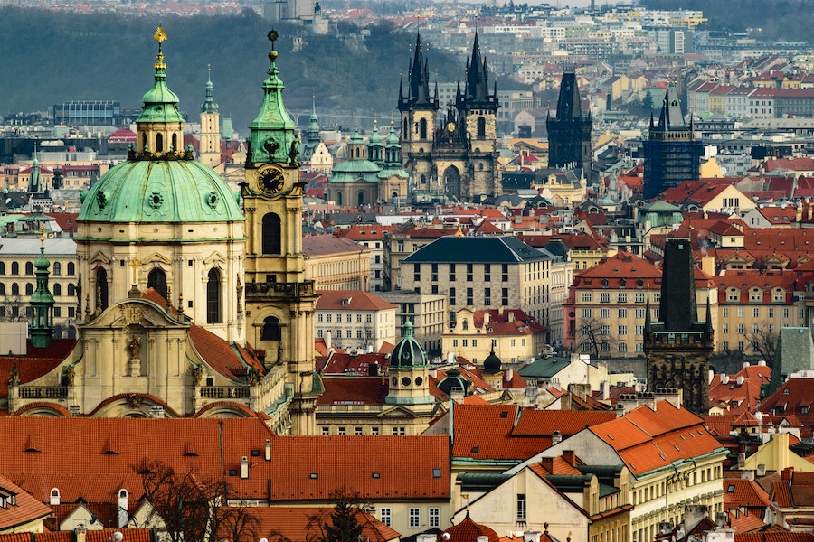 Vue panoramique de Prague