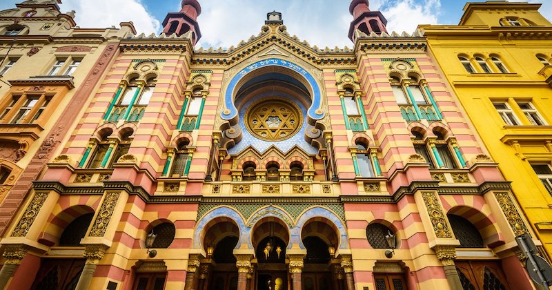 Quartier Juif de Prague avec le musée juif et le musée des arts décoratifs