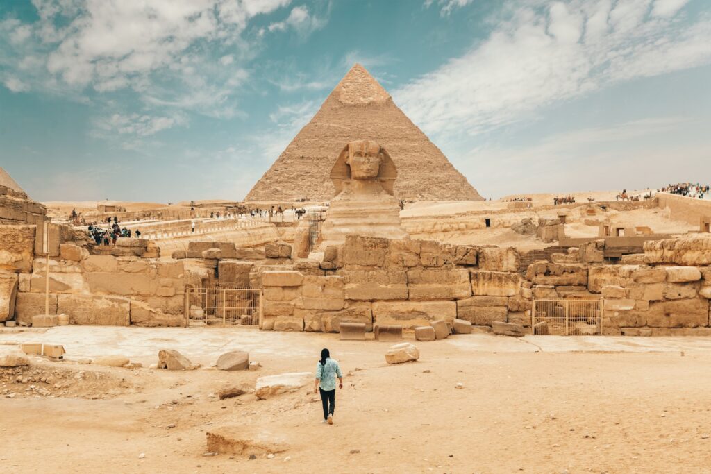 Pyramide de Gizeh et Sphinx en Egypte