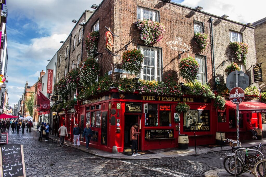 Quartier de Temple Bar à Dublin