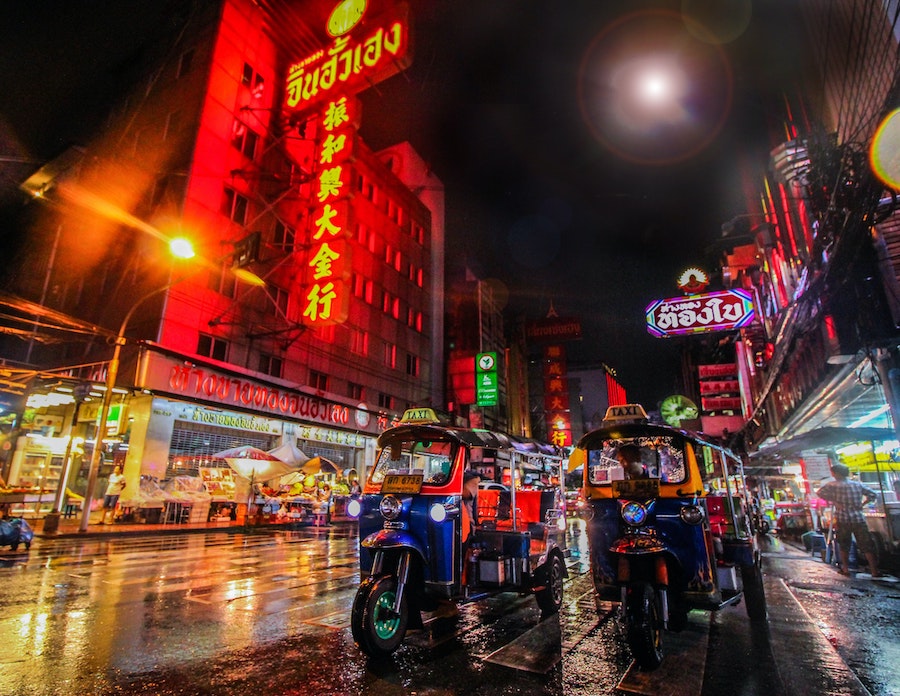 Bangkok de nuit, capitale de la Thaïlande