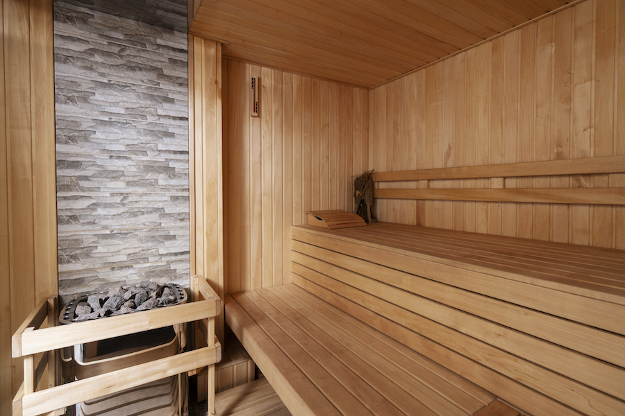 Sauna traditionnel en bois en Laponie